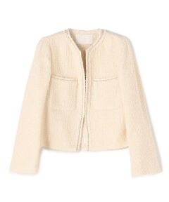 TOMORROWLAND / トゥモローランド ノーカラージャケット | ツイストループツイード ノーカラージャケット