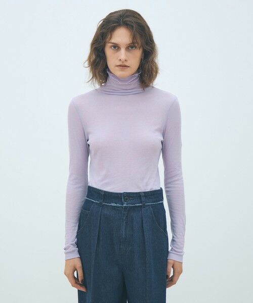 TOMORROWLAND / トゥモローランド カットソー | シアージャージー タートルネックプルオーバー | 詳細16