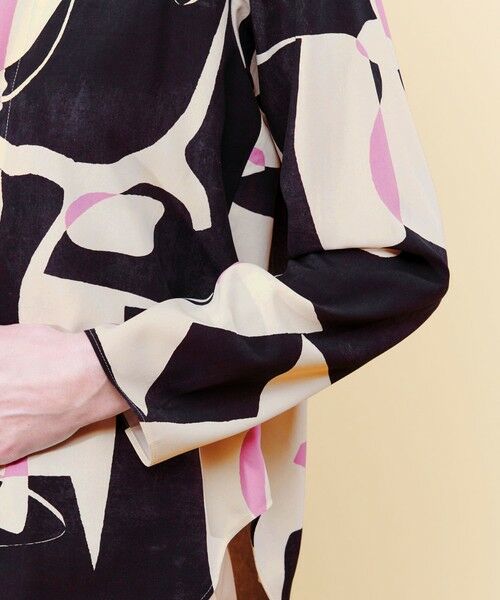 TOMORROWLAND / トゥモローランド シャツ・ブラウス | スパンシルクシャドウプリント バンドカラーシャツ | 詳細7