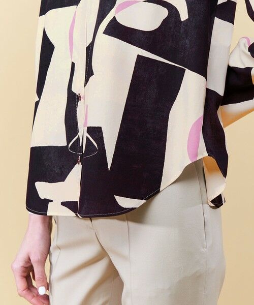 TOMORROWLAND / トゥモローランド シャツ・ブラウス | スパンシルクシャドウプリント バンドカラーシャツ | 詳細8