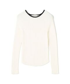 TOMORROWLAND / トゥモローランド ニット・セーター | コットンシルクリブ クルーネックプルオーバー