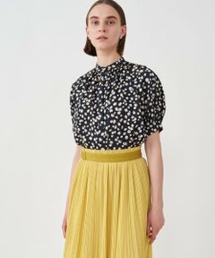 TOMORROWLAND / トゥモローランド シャツ・ブラウス | プティフラワープリント ネックギャザーブラウス