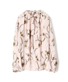 TOMORROWLAND / トゥモローランド シャツ・ブラウス | サークルペイントプリント ボウタイギャザーブラウス