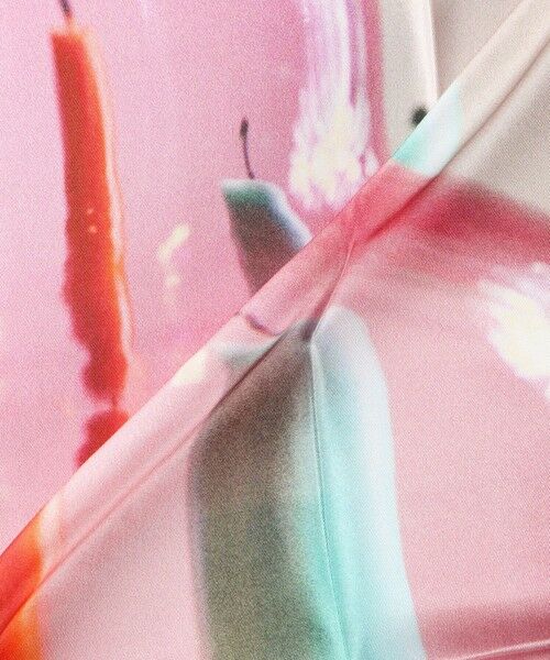 TOMORROWLAND / トゥモローランド バンダナ・スカーフ | Temps des reves pink glass プリントスカーフ | 詳細4