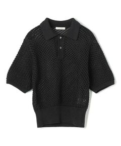 TOMORROWLAND / トゥモローランド ニット・セーター | メッシュコットン ポロカラープルオーバー