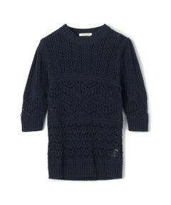 TOMORROWLAND / トゥモローランド ニット・セーター | パターンコットン ハーフスリーブプルオーバー