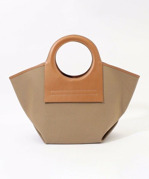 HEREU CALA SMALL Leather-trimmed キャンバストートバッグ （トート ...