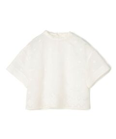 TOMORROWLAND / トゥモローランド シャツ・ブラウス | ダイヤモチーフエンブロイダリー ショートレングスブラウス