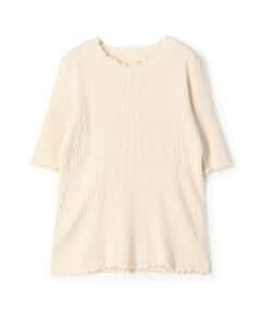 TOMORROWLAND / トゥモローランド カットソー | V::room コットンワッフルリブ クルーネックプルオーバー