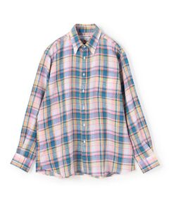 【別注】INDIVIDUALIZED SHIRTS リネン ボタンダウンシャツ