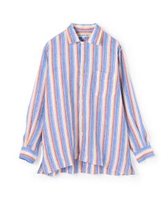 【別注】INDIVIDUALIZED SHIRTS リネン キャンプカラーシャツ