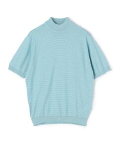 【別注】JOHN SMEDLEY コットンボーダー モックネックプルオーバー