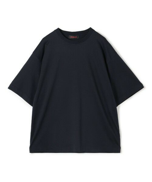 TOMORROWLAND/トゥモローランド CABaN コットン ドロップショルダークルーネックプルオーバー 69 ネイビー L