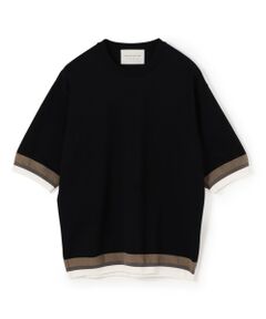 TOMORROWLAND tricot リブライン ニットTシャツ