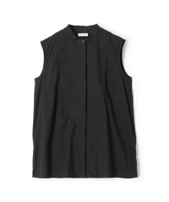 TOMORROWLAND / トゥモローランド シャツ・ブラウス | コットンストレッチブロード ブザムノースリーブブラウス