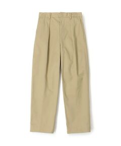 TOMORROWLAND / トゥモローランド チノ・ワークパンツ | ポリエステルコットン タックワイドパンツ