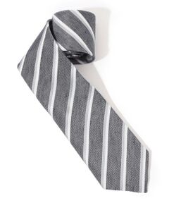 TOMORROWLAND / トゥモローランド ネクタイ | TOMORROWLAND リネンシルク レジメンタルネクタイ