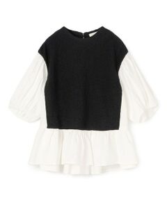 TOMORROWLAND / トゥモローランド シャツ・ブラウス | バルキーヤーンジャージーコンビ パフスリーブプルオーバー