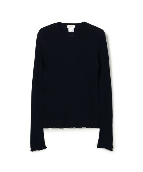 TOMORROWLAND / トゥモローランド カットソー（半袖以外） | コットンシルクリブ クルーネックプルオーバー（69 ネイビー）