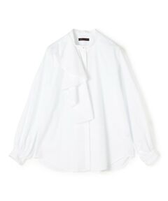 TOMORROWLAND / トゥモローランド シャツ・ブラウス（半袖以外） | ホワイトコンビネーション アシンメトリーラッフルシャツ