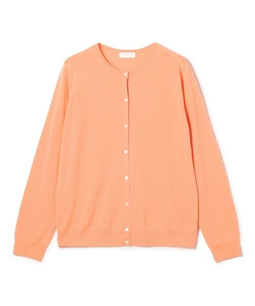 TOMORROWLAND / トゥモローランド カーディガン・ボレロ | スーパーエクストラファインウール クルーネックカーディガン(25 ライトオレンジ)