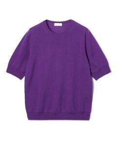 TOMORROWLAND / トゥモローランド ニット・セーター | スーパーエクストラファインウール ハーフスリーブプルオーバー