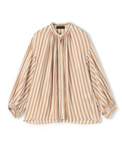 TOMORROWLAND / トゥモローランド シャツ・ブラウス（半袖以外） | トラックストライプ ギャザーブラウス