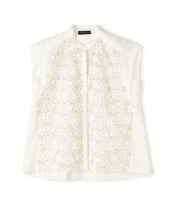 TOMORROWLAND / トゥモローランド シャツ・ブラウス | トレースフラワーコンビ フレンチスリーブブラウス