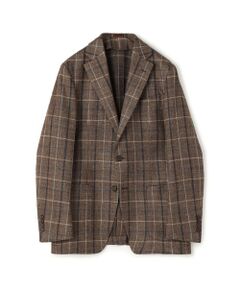 ウールシルクリネン シングルブレステッド2Bジャケット Marzotto