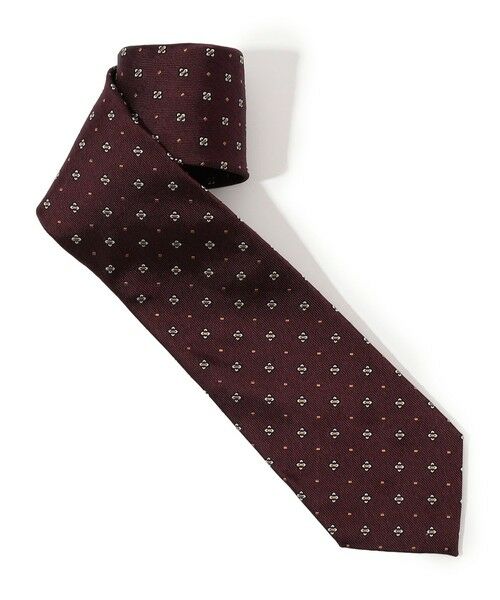 TOMORROWLAND / トゥモローランド ネクタイ | TOMORROWLAND シルク 小紋柄ネクタイ(38 ダークレッド系)