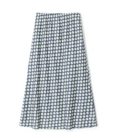 TOMORROWLAND / トゥモローランド ミニ・ひざ丈スカート | ポリエステルプリント フレアミディスカート