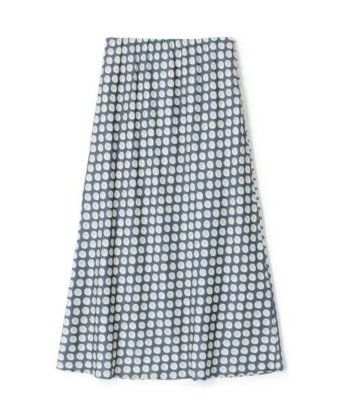 TOMORROWLAND / トゥモローランド ミニ・ひざ丈スカート | ポリエステルプリント フレアミディスカート（16 グレー系）