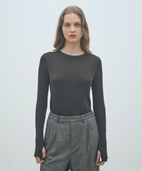 TOMORROWLAND / トゥモローランド カットソー(半袖以外) | ウールリブ クルーネックプルオーバー | 詳細14