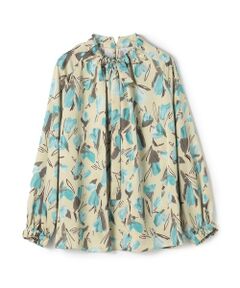 TOMORROWLAND / トゥモローランド シャツ・ブラウス（半袖以外） | ブーゲンビリアプリント ボウタイギャザーブラウス