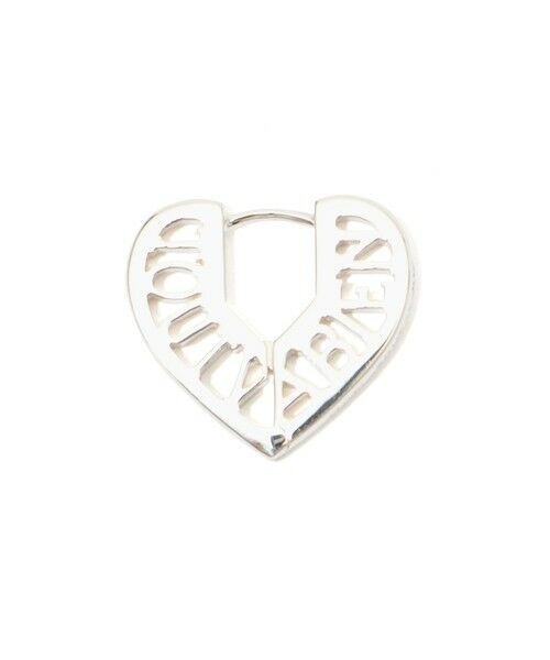 PLOW Lettering heart シルバーピアス （ピアス・イヤリング ...