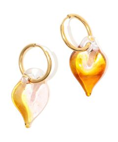 LEVENS HEART OF GLASS HOOPS ピアス