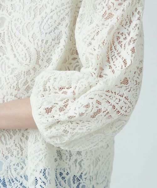 TOMORROWLAND / トゥモローランド シャツ・ブラウス（半袖以外） | モールレース パフスリーブブラウス | 詳細7