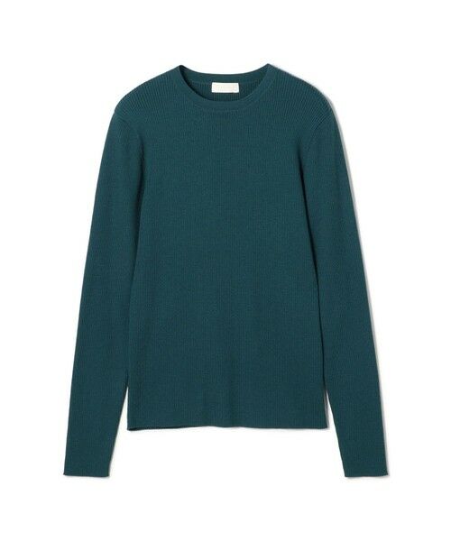 TOMORROWLAND/トゥモローランド スーパーエクストラファインウールリブ クルーネックプルオーバー 67 ダークブルー S(9号)
