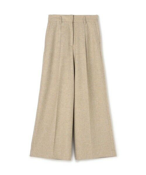 トゥモローランド ビー TOMORROWLAND .B パンツ ベージュ 34 メランジカルゼ タックワイドパンツ （その他パンツ
