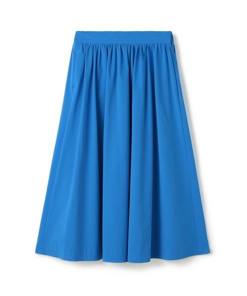 TOMORROWLAND / トゥモローランド ロング・マキシ丈スカート | ストレッチタフタ ボリュームギャザースカート（65 ブルー）
