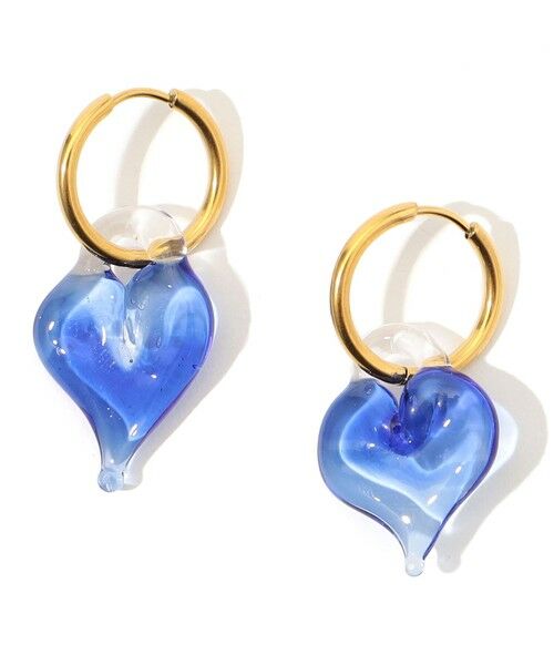 LEVENS HEART OF GLASS HOOPS ピアス-