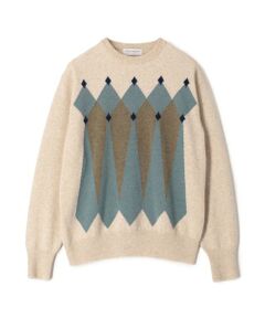 TOMORROWLAND / トゥモローランド ニット・セーター | TOMORROWLAND tricot ラムウール アーガイル クルーネックプルオーバー