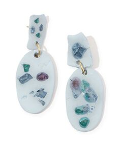 LEVENS JEWELS SEA GLASS OVAL シーグラスオーバル ピアス