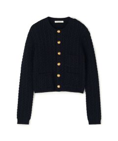 TOMORROWLAND / トゥモローランド カーディガン・ボレロ | ハイブリットコットンケーブル ショートカーディガン