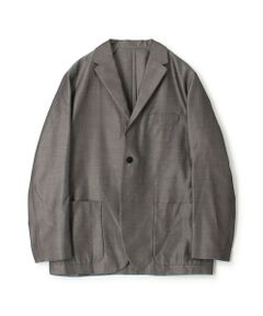 ウールシルク シングルブレステッド3Bジャケット