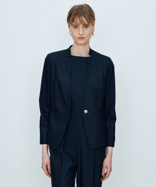 TOMORROWLAND / トゥモローランド ノーカラージャケット | 【一部WEB先行予約】シャイニーシャーク キザミカラージャケット | 詳細17