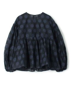 TOMORROWLAND / トゥモローランド シャツ・ブラウス（半袖以外） | ドットカットジャカード ペプラムブラウス