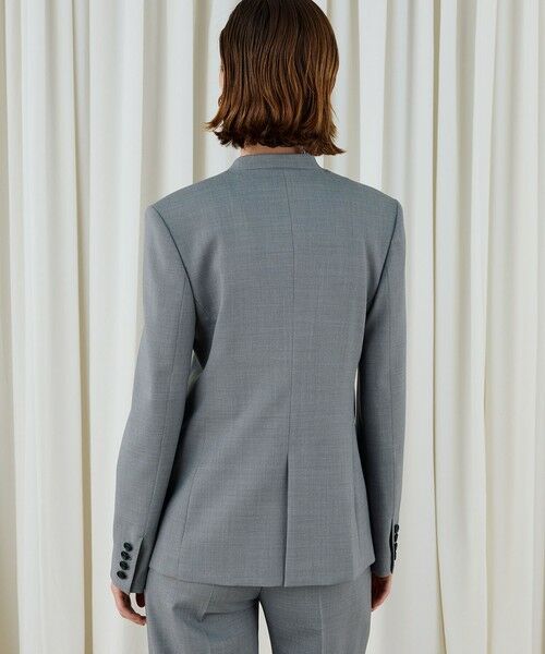 TOMORROWLAND / トゥモローランド ノーカラージャケット | ポリエステルウールバラシャ Vカラージャケット | 詳細14