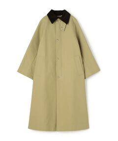 TOMORROWLAND / トゥモローランド ステンカラーコート | ピーチオイルダブルクロス ロングステンカラーコート