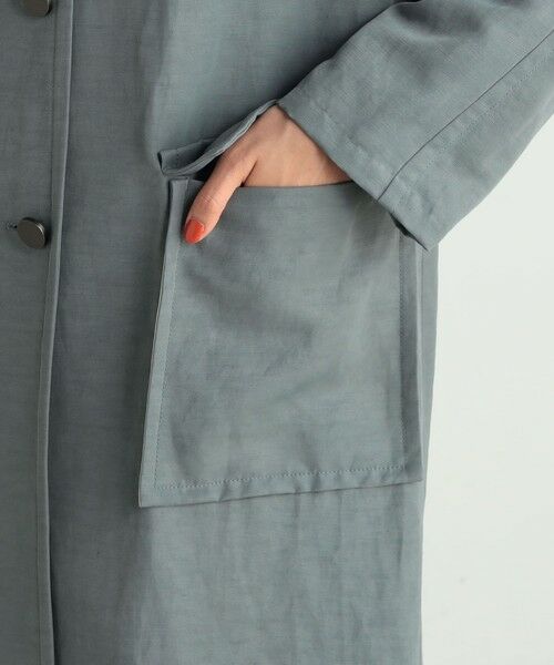 TOMORROWLAND / トゥモローランド ステンカラーコート | リネンナイロンヴィンテージギャバジン ステンカラーコート | 詳細10